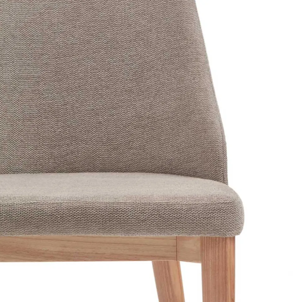 Chenille Stühle in Hellbraun - Hairos (6er Set)