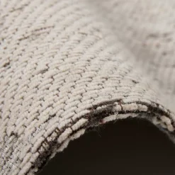 Chenille Teppich in Beige und Anthrazit - Noll