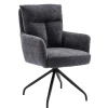 Chenille Tischsessel mit Drehfunktion - Lakeside (2er Set)