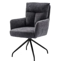 Chenille Tischsessel mit Drehfunktion - Lakeside (2er Set)