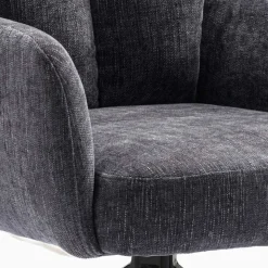 Chenille Tischsessel mit Drehfunktion - Lakeside (2er Set)