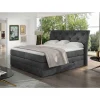 Chesterfield Boxspringbett in Dunkelgrau Vintage Optik - Albertiro