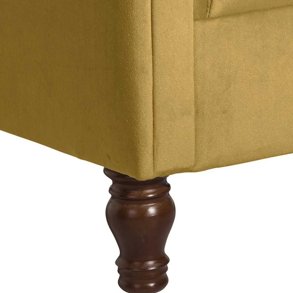 Chesterfield Ohrenbackensessel aus Samtvelours - Gregg