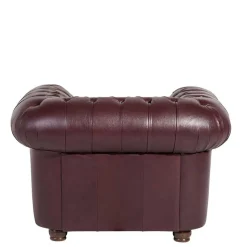 Chesterfield Polstergarnitur aus Leder - Geoloro (dreiteilig)