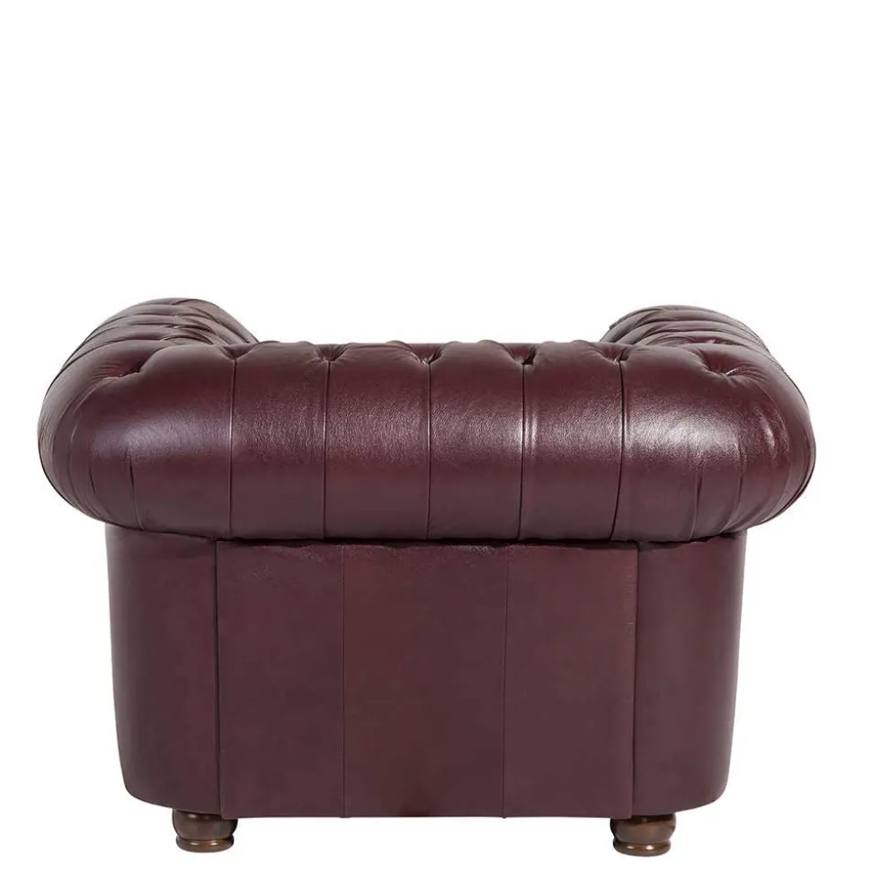 Chesterfield Polstergarnitur aus Leder - Geoloro (dreiteilig)