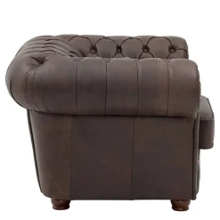 Chesterfield Polstergruppe aus Leder - Pluna (dreiteilig)