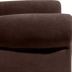 Chesterfield Sessel aus braunem Velours - Potriwa