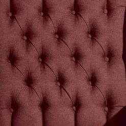 Chesterfield Sessel in Rot und Nussbaum - Giaz