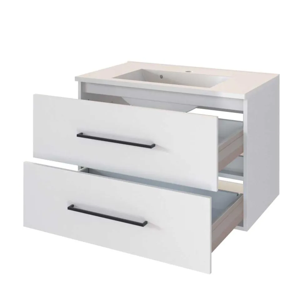 80cm Bad Waschplatz in Weiß - Maney