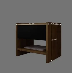 190cm Bettgestell mit Nachttischen - Olbysca (dreiteilig)