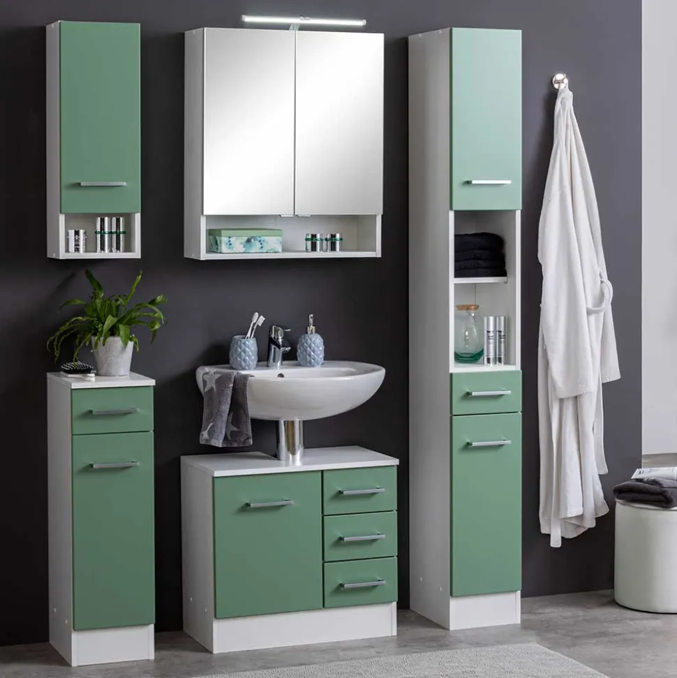 60cm breite Bad Kommode für Waschbecken - Loenixa