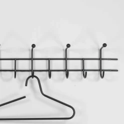 119cm breite Hakenleiste aus schwarzem Stahl - Davadus