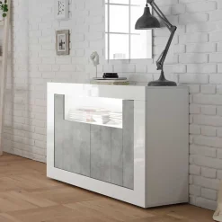 110cm breite Wohnzimmer Kommode zweifarbig - Niris