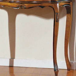 88cm breiter Konsolentisch Nussbaum Furnier Agosto im Barockstil