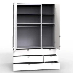 150cm breiter Schlafzimmerschrank in Creme - Rativian