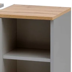 65cm breiter Waschbeckenunterschrank in Platingrau - Nienzo