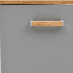 65cm breiter Waschbeckenunterschrank in Platingrau - Nienzo