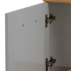 65cm breiter Waschbeckenunterschrank in Platingrau - Nienzo