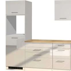 300cm Fertige Küche ohne Einbaugeräte - Cuneo (achtteilig)