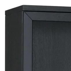 195cm hohe Industry Vitrine in Schwarz - Meciva