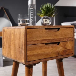 66cm hohe Retro Nachtkommode aus Holz - Verlago