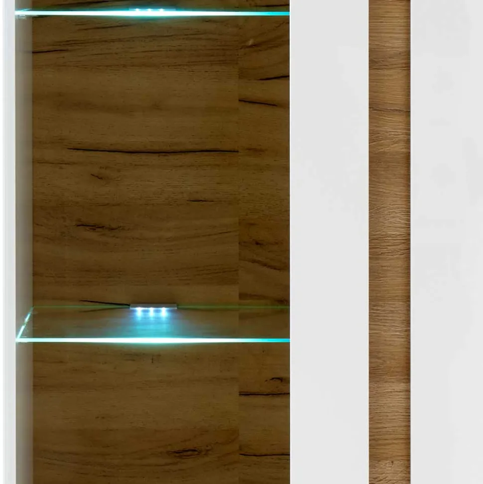 194cm hohe Vitrine zweifarbig - Myrda I