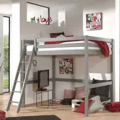 190cm hohes Hochbett in 90x200 oder 140x200 - Symca