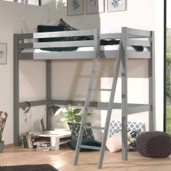 190cm hohes Hochbett in 90x200 oder 140x200 - Symca