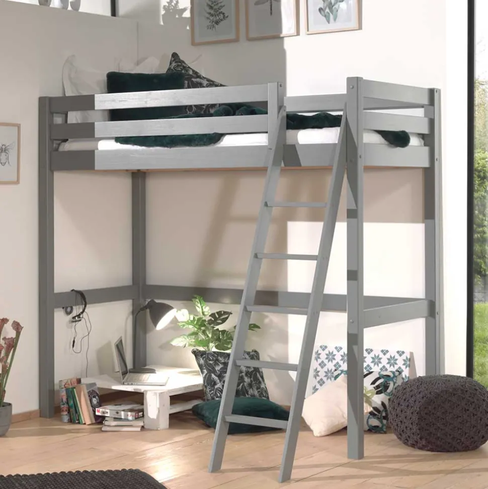 190cm hohes Hochbett in 90x200 oder 140x200 - Symca