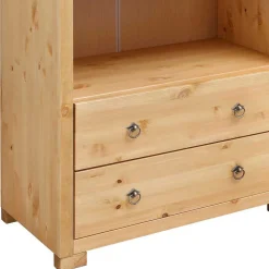 178cm hohes Kiefernholz Regal mit 4 Fächern - Vinidad