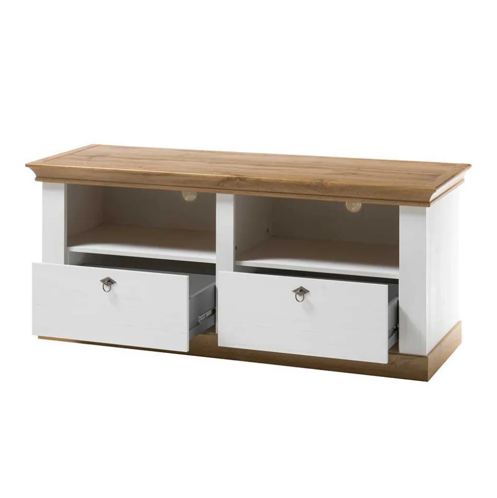 356cm Landhaus Wohnwand Set - Diatara (dreiteilig)