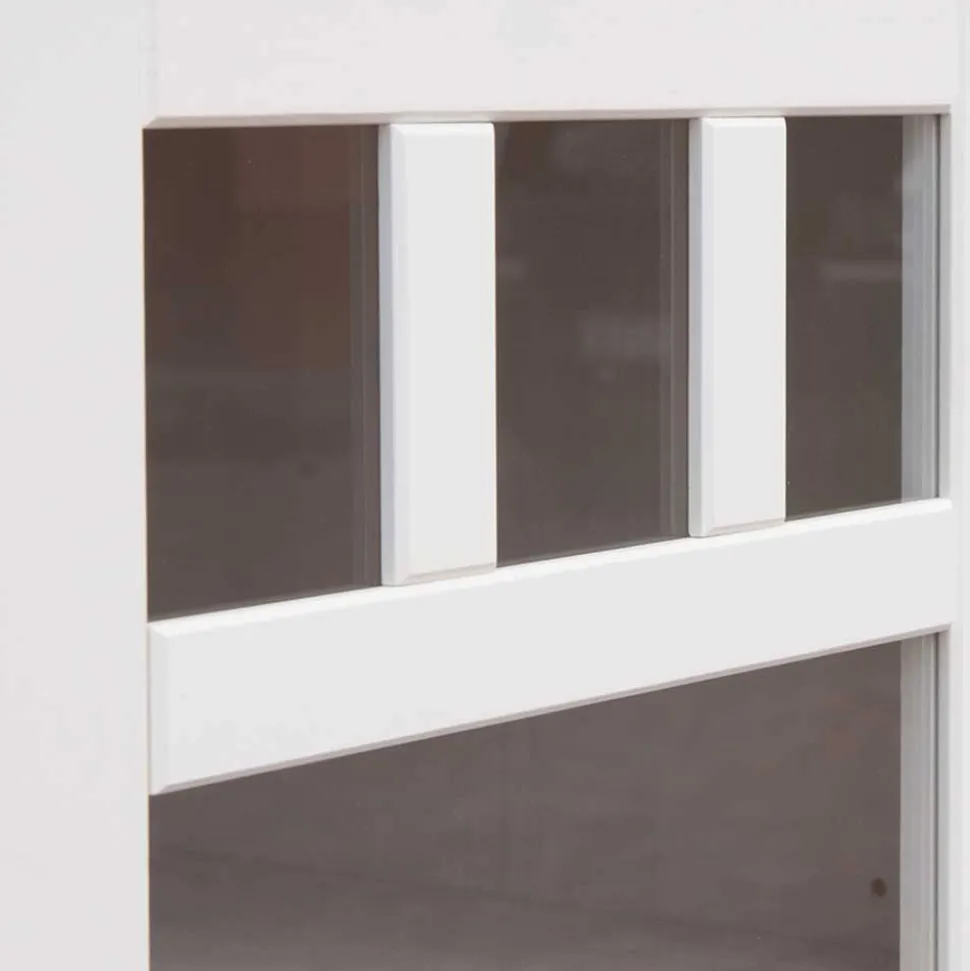 130cm Landhauskommode mit Glaseinsatz - Manipur