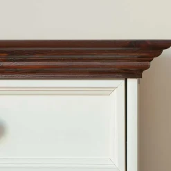 130cm Landhauskommode mit Glaseinsatz - Manipur