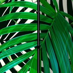 172cm Paravent mit Dschungel Palmblätter Motiv - Ruberta