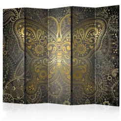 225cm Paravent Schmetterling & Ornamente - Laipur