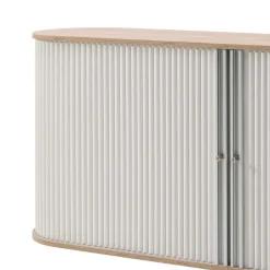 196cm Rollladen Sideboard in Weiß Eiche - Bassy