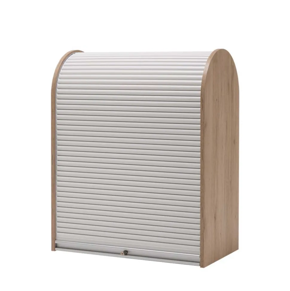 196cm Rollladen Sideboard in Weiß Eiche - Bassy