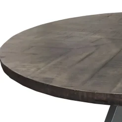 120cm runder Holz Esstisch in Grey Wash - Nicoletta