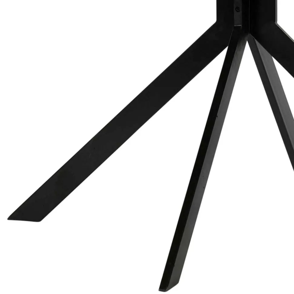 120cm runder Küchentisch in Schwarz - Alberus