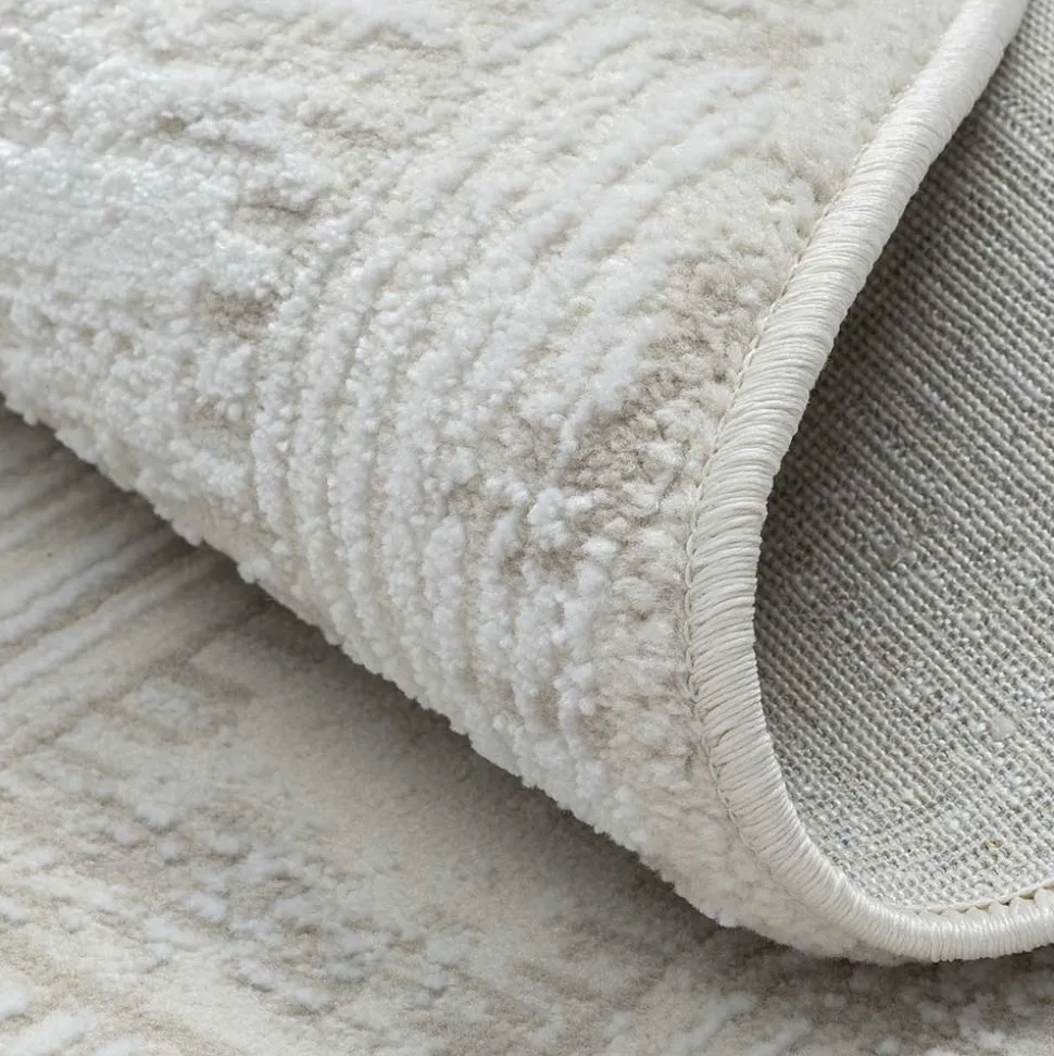 120cm runder Teppich mit kurzem Flor - Taomy