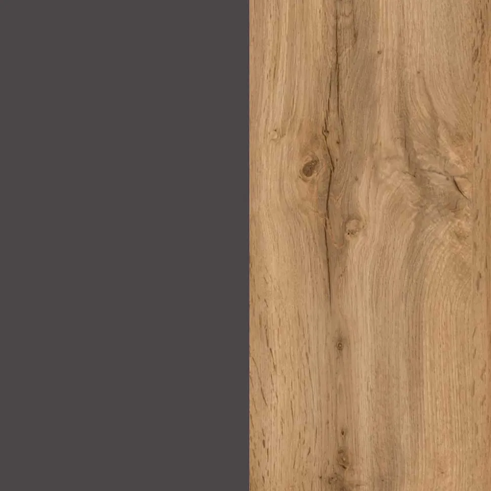 60cm Unterbeckenschrank in Grau & Wildeiche - Jambi