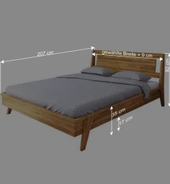 190cm Unterlänge Bettgestell aus Holz - Hardus