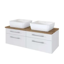 120cm Waschtisch für 2 Personen in Weiß - Enwicos