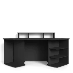 Computertisch in Schwarz mit Aufsatz - Iscian