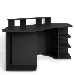 Computertisch in Schwarz mit Aufsatz - Iscian