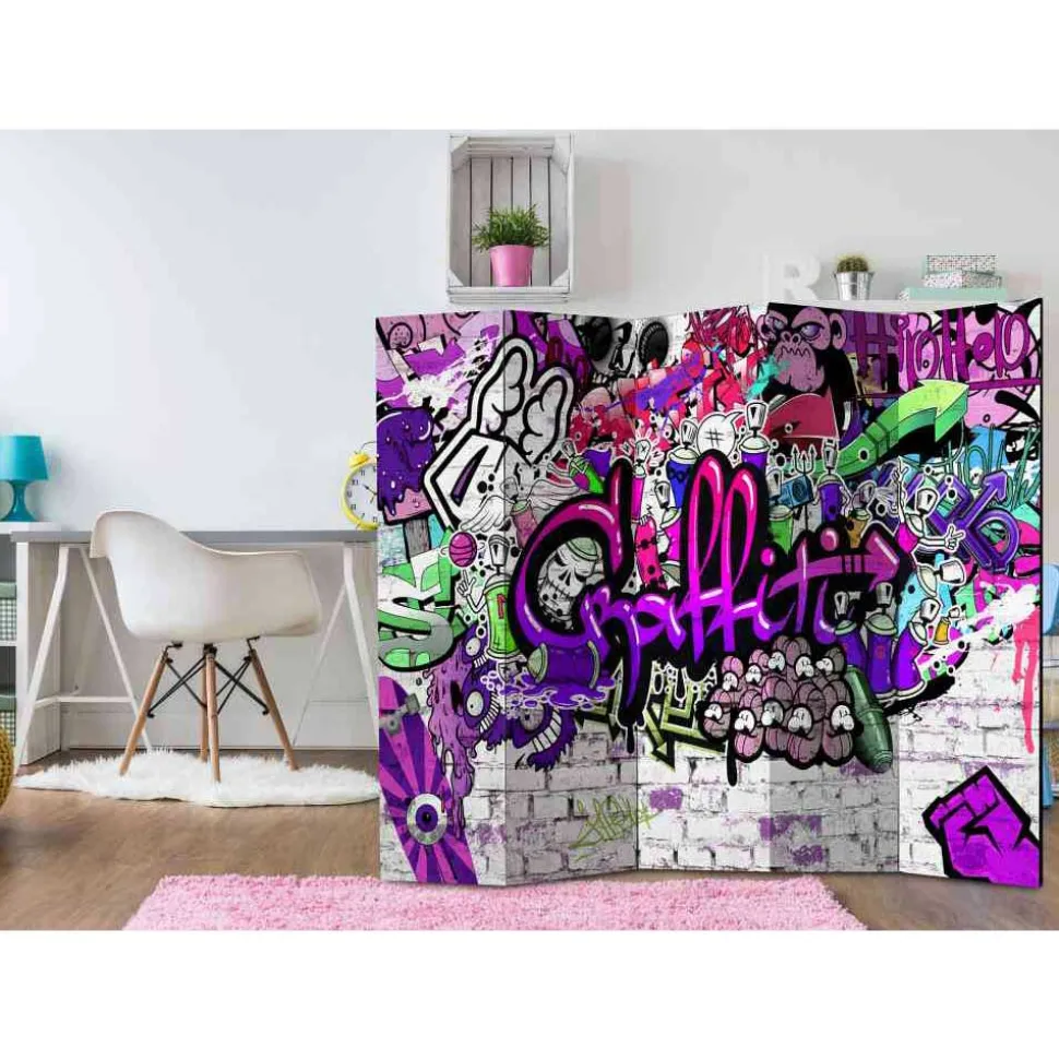 Cooler Jugend Paravent Graffiti Wand - Nelani