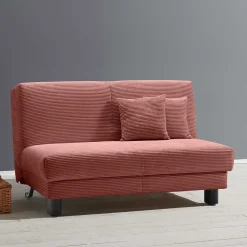 Cord Faltsofa in Rot 145x85x100 - Jannik