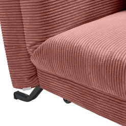 Cord Faltsofa in Rot 145x85x100 - Jannik