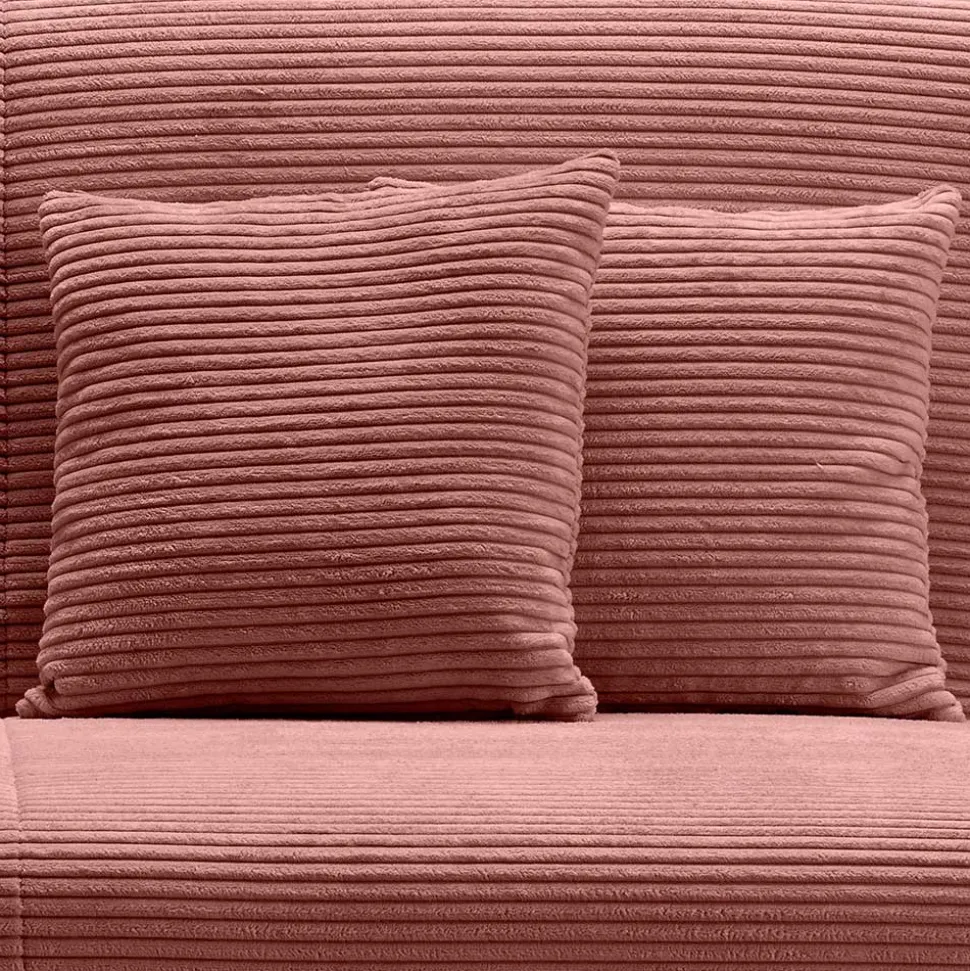 Cord Faltsofa in Rot 145x85x100 - Jannik