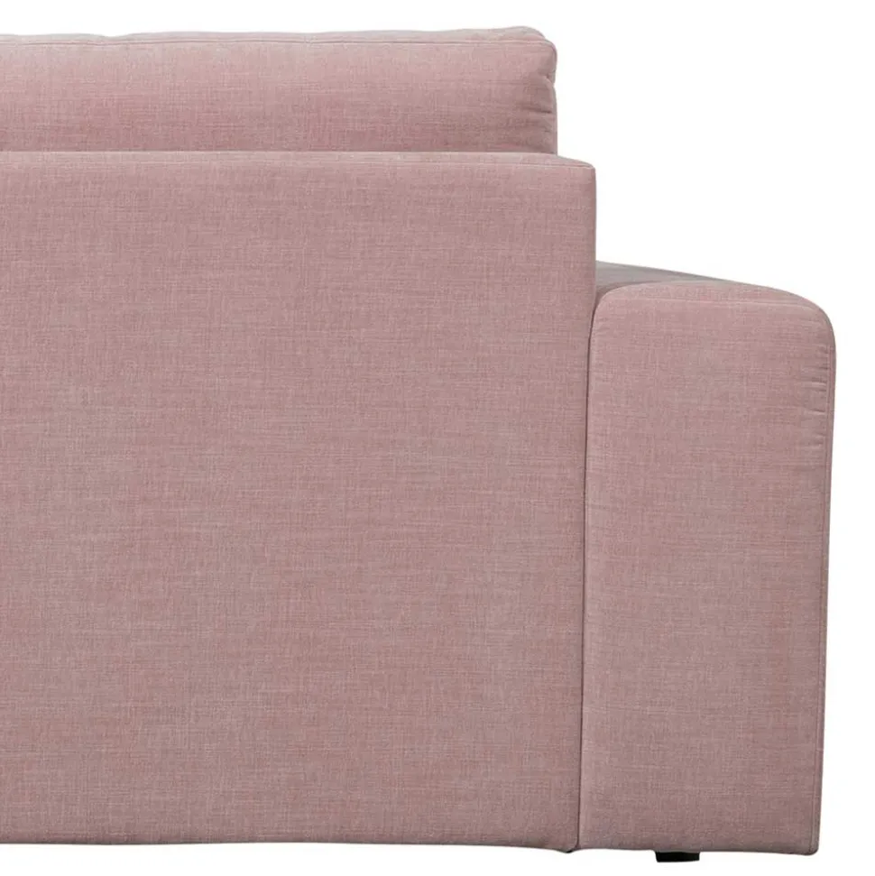 Couch mit Armlehne links in Rosa - Draschna
